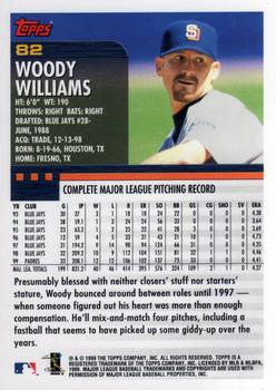 2000 Topps #82 Woody Williams Back