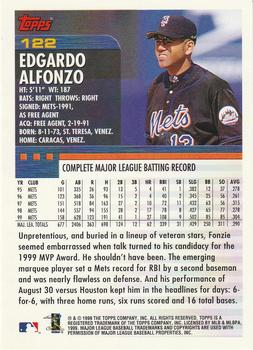 2000 Topps #122 Edgardo Alfonzo Back