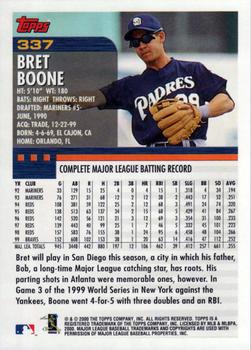 2000 Topps #337 Bret Boone Back