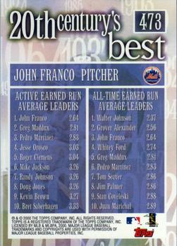 2000 Topps #473 Active ERA Leaders - John Franco Back