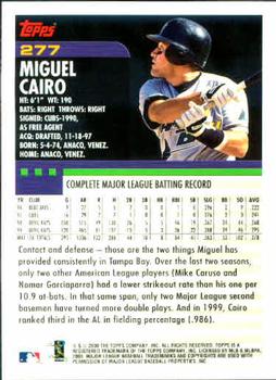 2000 Topps #277 Miguel Cairo Back