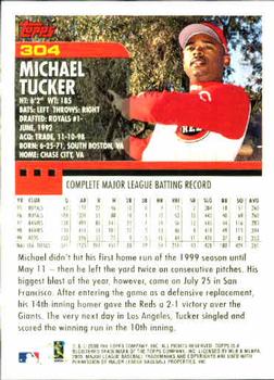 2000 Topps #304 Michael Tucker Back