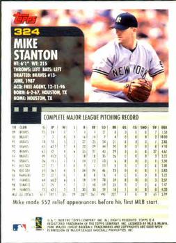 2000 Topps #324 Mike Stanton Back