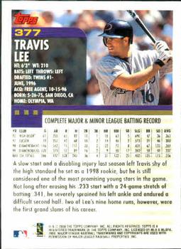 2000 Topps #377 Travis Lee Back