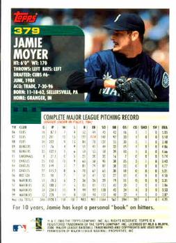 2000 Topps #379 Jamie Moyer Back