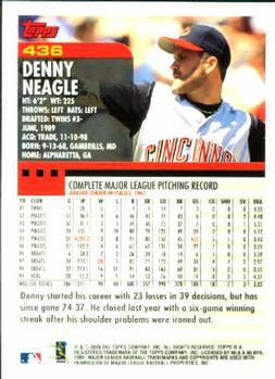 2000 Topps #436 Denny Neagle Back