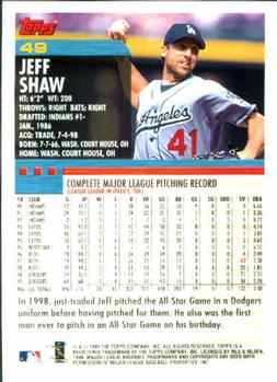 2000 Topps #49 Jeff Shaw Back