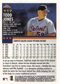 2000 Topps Chrome #117 Todd Jones Back