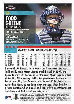 2000 Topps Chrome #9 Todd Greene Back