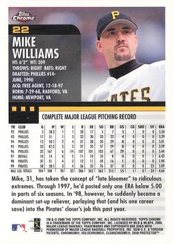 2000 Topps Chrome #22 Mike Williams Back
