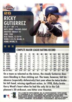 2000 Topps Chrome #26 Ricky Gutierrez Back