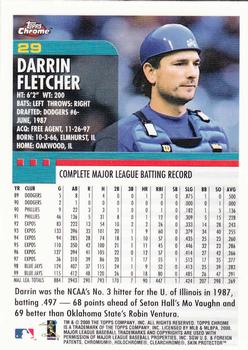 2000 Topps Chrome #29 Darrin Fletcher Back
