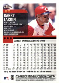 2000 Topps Chrome #85 Barry Larkin Back