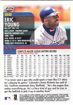 2000 Topps Chrome #92 Eric Young Back