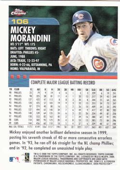 2000 Topps Chrome #106 Mickey Morandini Back