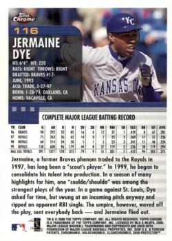 2000 Topps Chrome #116 Jermaine Dye Back