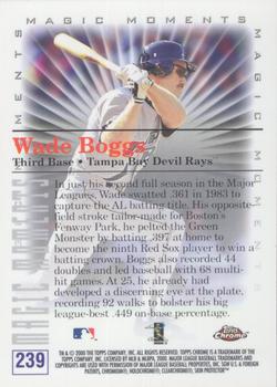 2000 Topps Chrome #239 Wade Boggs Back