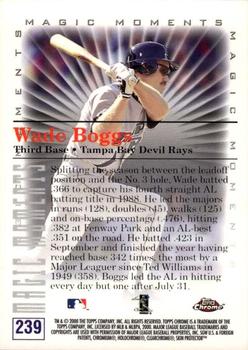 2000 Topps Chrome #239 Wade Boggs Back