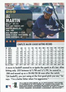 2000 Topps Chrome #259 Al Martin Back