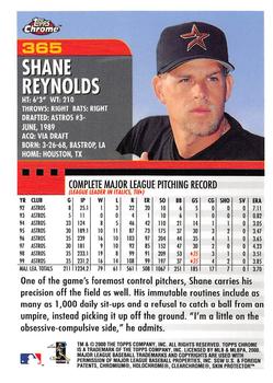 2000 Topps Chrome #365 Shane Reynolds Back