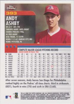 2000 Topps Chrome #393 Andy Ashby Back
