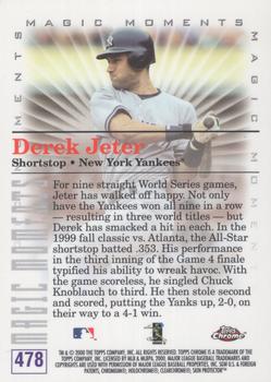 2000 Topps Chrome #478 Derek Jeter Back