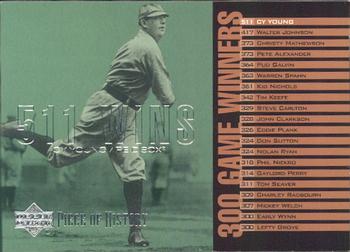 2002 Upper Deck Piece of History - 300 Game Winners #GW3 Cy Young  Front