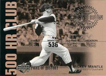 2002 Upper Deck Piece of History - 500 Home Run Club #HR4 Mickey Mantle  Front