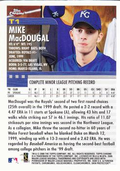 2000 Topps Chrome Traded & Rookies #T1 Mike MacDougal Back