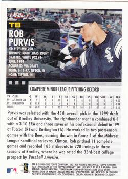 2000 Topps Chrome Traded & Rookies #T8 Rob Purvis Back