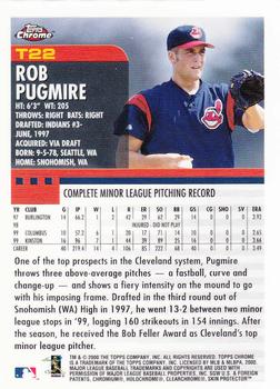 2000 Topps Chrome Traded & Rookies #T22 Rob Pugmire Back