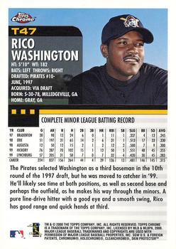 2000 Topps Chrome Traded & Rookies #T47 Rico Washington Back