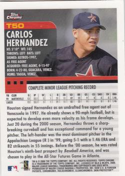 2000 Topps Chrome Traded & Rookies #T50 Carlos Hernandez Back