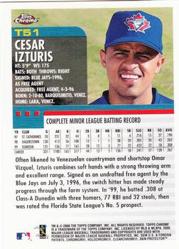 2000 Topps Chrome Traded & Rookies #T51 Cesar Izturis Back
