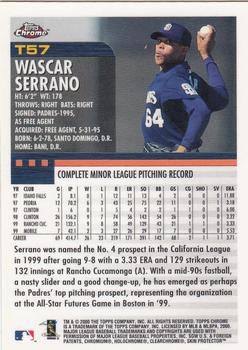 2000 Topps Chrome Traded & Rookies #T57 Wascar Serrano Back