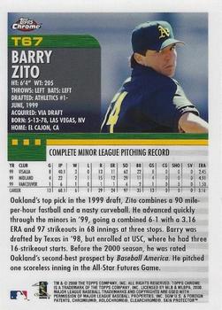 2000 Topps Chrome Traded & Rookies #T67 Barry Zito Back