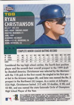 2000 Topps Chrome Traded & Rookies #T68 Ryan Christianson Back