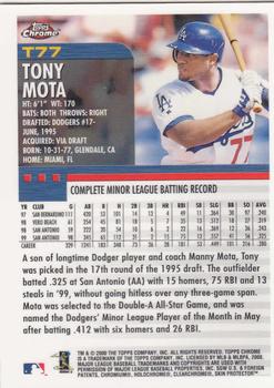 2000 Topps Chrome Traded & Rookies #T77 Tony Mota Back