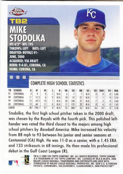 2000 Topps Chrome Traded & Rookies #T82 Mike Stodolka Back