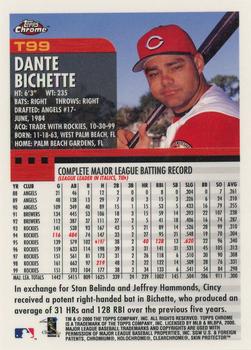 2000 Topps Chrome Traded & Rookies #T99 Dante Bichette Back
