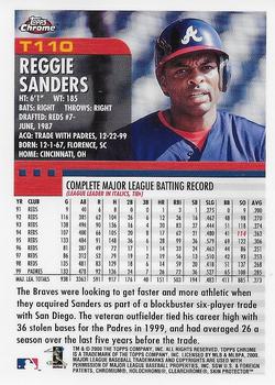 2000 Topps Chrome Traded & Rookies #T110 Reggie Sanders Back