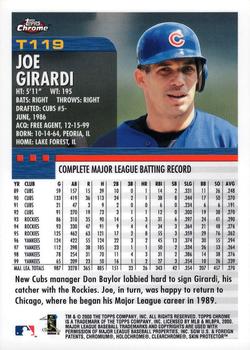 2000 Topps Chrome Traded & Rookies #T119 Joe Girardi Back