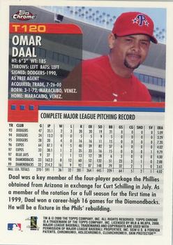 2000 Topps Chrome Traded & Rookies #T120 Omar Daal Back