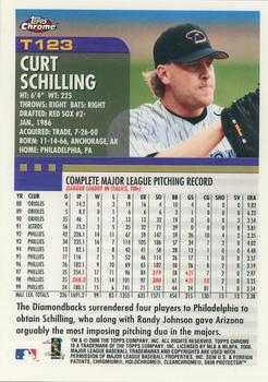 2000 Topps Chrome Traded & Rookies #T123 Curt Schilling Back