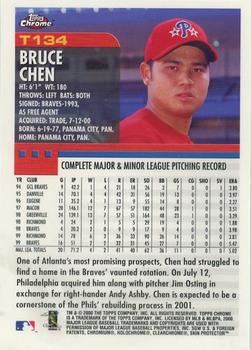 2000 Topps Chrome Traded & Rookies #T134 Bruce Chen Back