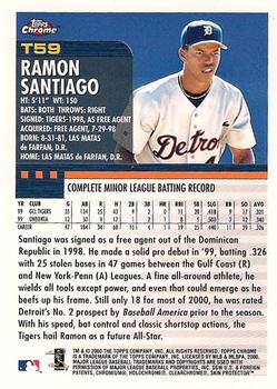 2000 Topps Chrome Traded & Rookies #T59 Ramon Santiago Back