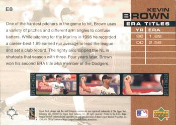 2002 Upper Deck Piece of History - ERA Leaders #E8 Kevin Brown  Back