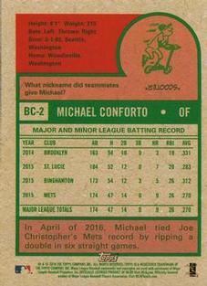 2016 Topps Mini - 1975 Minis #BC-2 Michael Conforto Back