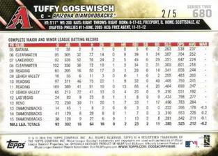 2016 Topps Mini - Red #680 Tuffy Gosewisch Back