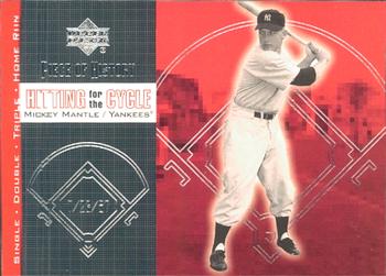 2002 Upper Deck Piece of History - Hitting for the Cycle #H17 Mickey Mantle  Front